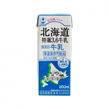 北海道特選3.6牛乳 (200毫升 x6盒)